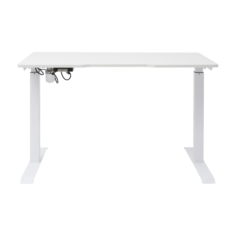 Unique Furniture Electric Height Adjustable Standing Desk in White