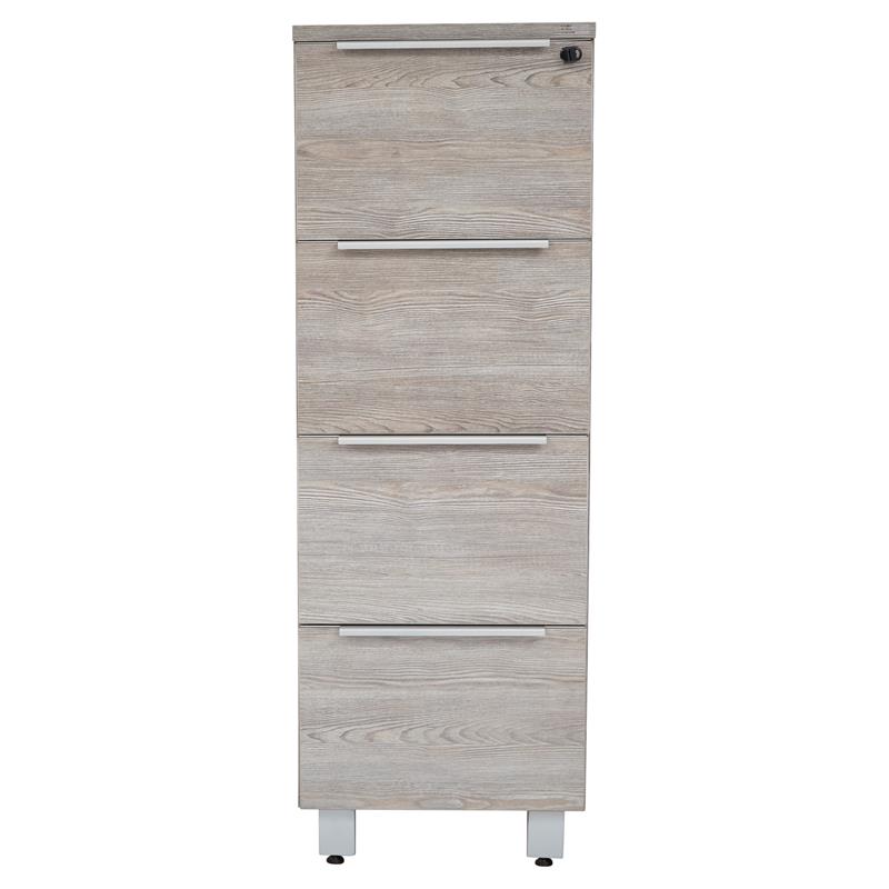 K125 4 Drawers File Cabinet with Lock in Gray