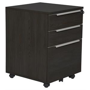 K126 Mobile Pedestal with 3 Drawers in Espresso