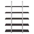 Contemporary Open Bookcase with 5 Shelves in Espresso