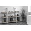 Contemporary Open Bookcase with 3 Shelves in Gray