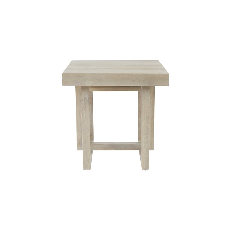 Contemporary Wood End Table in Barley Natural