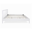 Mid-Century Modern Headboard Platform King Bed - White
