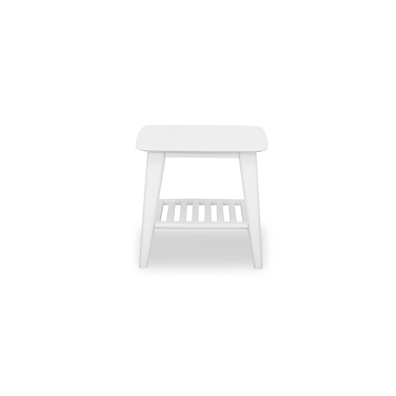 Mid-Century Modern Night Stand - White