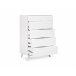 Mid-Century Modern High Chest - White