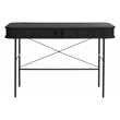 Unique Furniture Mid-Century Modern Rounded Sliding Door 47x24 Desk in Black