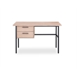 Small 48-inch Mountain White Wood Veneered Desk with Drawers