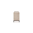 Mountain White Wood Veneered 79-inch TV Cabinet with Tempered Glass Doors