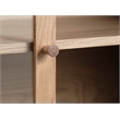 Modern 75-inch High Glass Panel Cabinet - Natural Oak