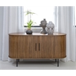 Unique Furniture Modern 2-Door Slideboad in Smoked Oak