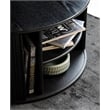 Unique Furniture Contemporary Hidden Storage Coffee Table with Black Oak