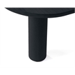 Unique Furniture Wood Veneer Round Edges Square Coffee Table in Black Oak