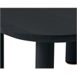 Unique Furniture Wood Veneer Round Edges Square Coffee Table in Black Oak
