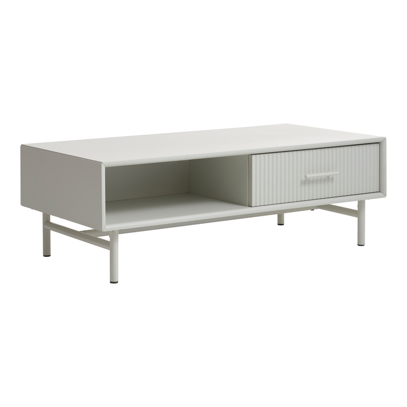 Unique Furniture Palma Engineered Wood Rectangular Coffee Table in Greige