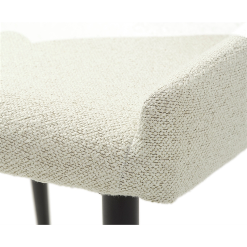 20.25''H Contemporary Wood Dining Chair in Off White 2 Pieces