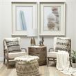 Mercana Harman II Off White Fabric Seat w  Wood Frame Accent Chair