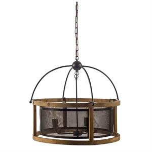 Mercana Penhill 25x24 Black & Metal Three Bulb Chandelier