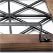 Mercana Ellingson Rectangular Black Metal Glass Bottom Tray