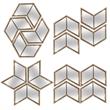 Mercana Chevren 26x22 Chevron Brown Wood Frame Mirror
