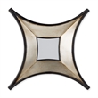 Mercana Ovallas 16.5x16.5 Star Brown Wood Frame Mirror