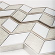 Mercana Cheveronna 36x12 Chevron Brown Wood Frame Mirror