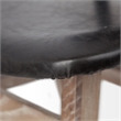 Mercana Haden I Black Faux-Leather Brown Wood Iron Dining Chair (Set of 2)