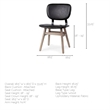 Mercana Haden I Black Faux-Leather Brown Wood Iron Dining Chair (Set of 2)
