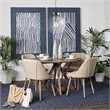 Mercana Ronald I Cream Fabric Wrap Brown Wooden Base Dining Chair (Set of 2)