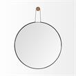 Mercana Collie Oval Metal Decorative Wall Mirror in Black