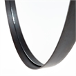 Mercana Collie Oval Metal Decorative Wall Mirror in Black