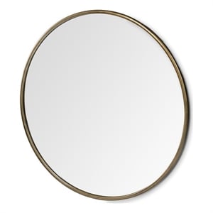 Mercana Piper II 47&quot Round Metal Mirror in Gold