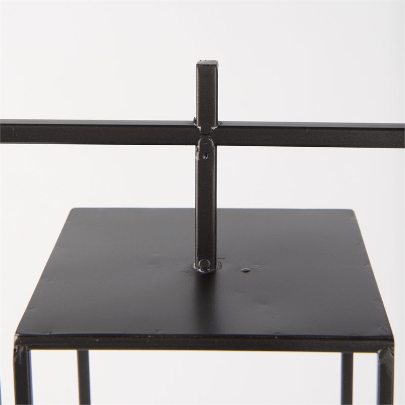 Mercana Albus I (Large) Black Metal Candle Holder