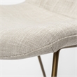 Mercana Sawyer I Cream Fabric Seat Gold Metal Frame Dining Chair