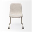 Mercana Sawyer I Cream Fabric Seat Gold Metal Frame Dining Chair