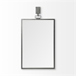 Mercana Grimm Rectangular Metal Mirror in Gunmetal Gray