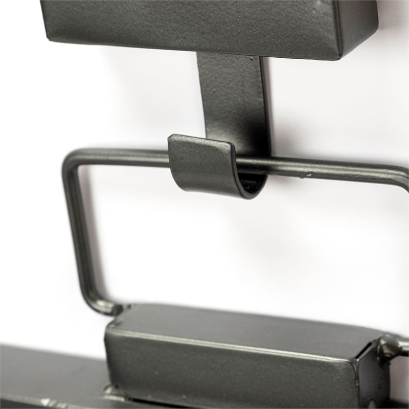Mercana Grimm Rectangular Metal Mirror in Gunmetal Gray