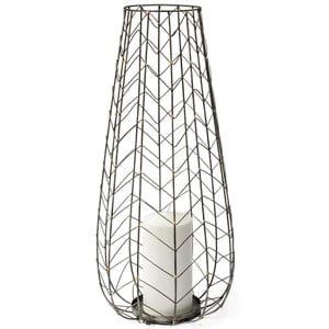 Mercana Petiole I Small Gold Toned Metal Table Candle Holder