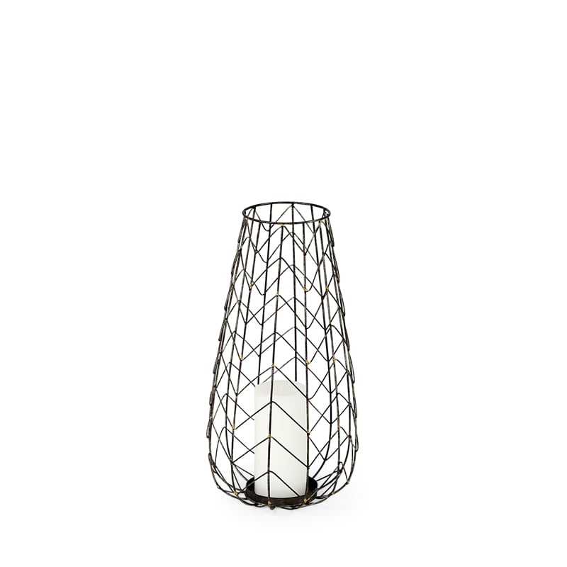 Mercana Petiole I Small Gold Toned Metal Table Candle Holder