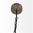 Mercana Dyson II 22.5x22.5 Black Metal Triangular Orb Four Bulb Ch&elier