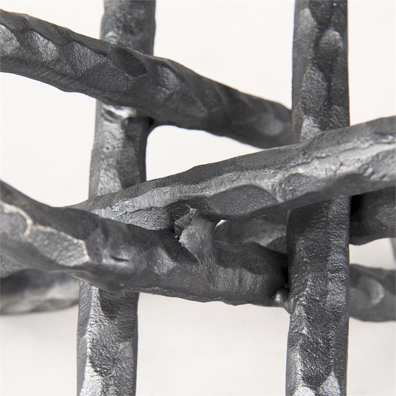 Mercana Winston II Gray/Silver Industrial Metal Decorative Object