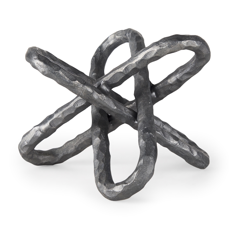 Mercana Winston II Gray/Silver Industrial Metal Decorative Object