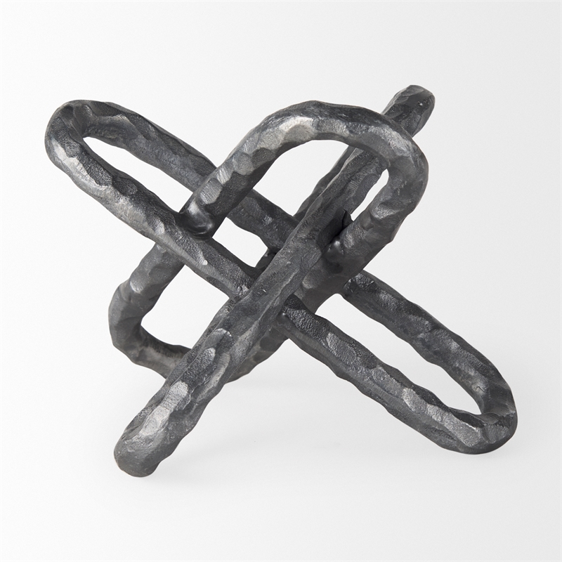 Mercana Winston II Gray/Silver Industrial Metal Decorative Object