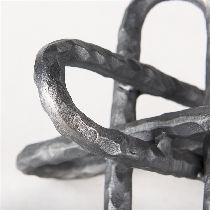 Mercana Winston II Gray/Silver Industrial Metal Decorative Object