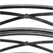 Mercana Piers Set of Two Black Metal Mirrored Round Trays