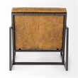 Mercana Armelle II Brown Leather Seat w/Gray Metal Frame Accent Chair