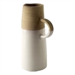 Mercana Hindley I Small Two-Toned White/Natural Ceramic Jug