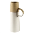 Mercana Hindley II Medium Two-Toned White/Natural Ceramic Jug