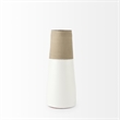 Mercana Hindley II Medium Two-Toned White/Natural Ceramic Jug