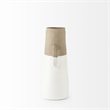 Mercana Hindley II Medium Two-Toned White/Natural Ceramic Jug