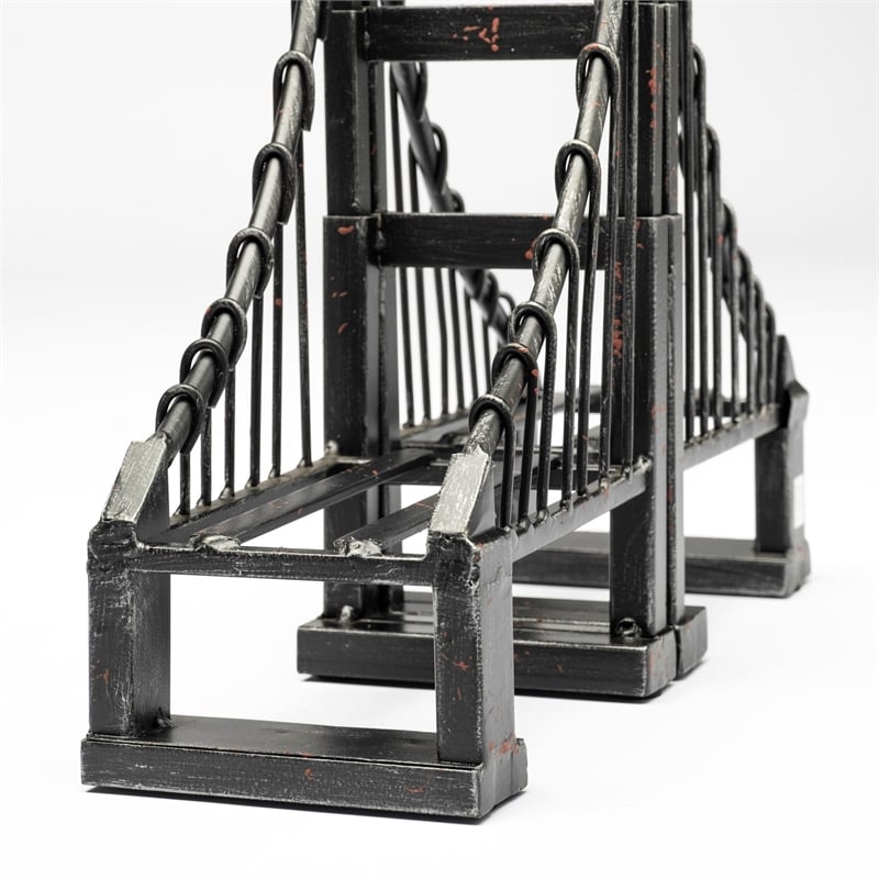 Mercana Wrought Iron Suspension Bridge Brown Metal Weighted Bookend